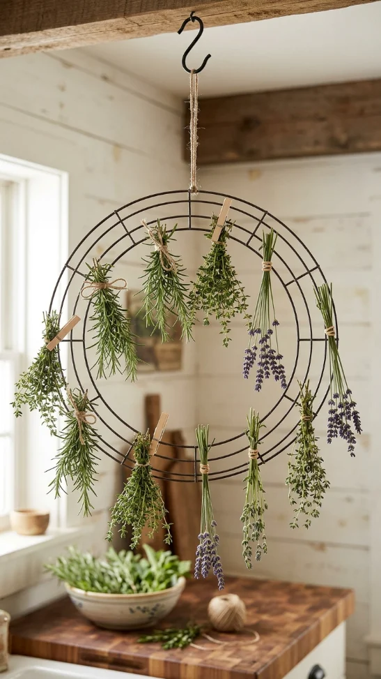 Wire Wreath Base Hanging Rack