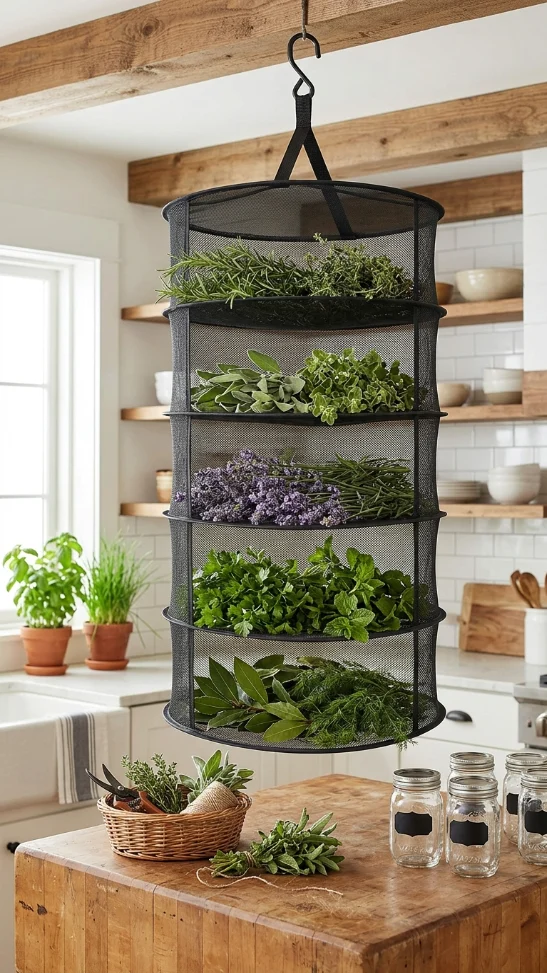 Tiered Hanging Mesh Drying Rack