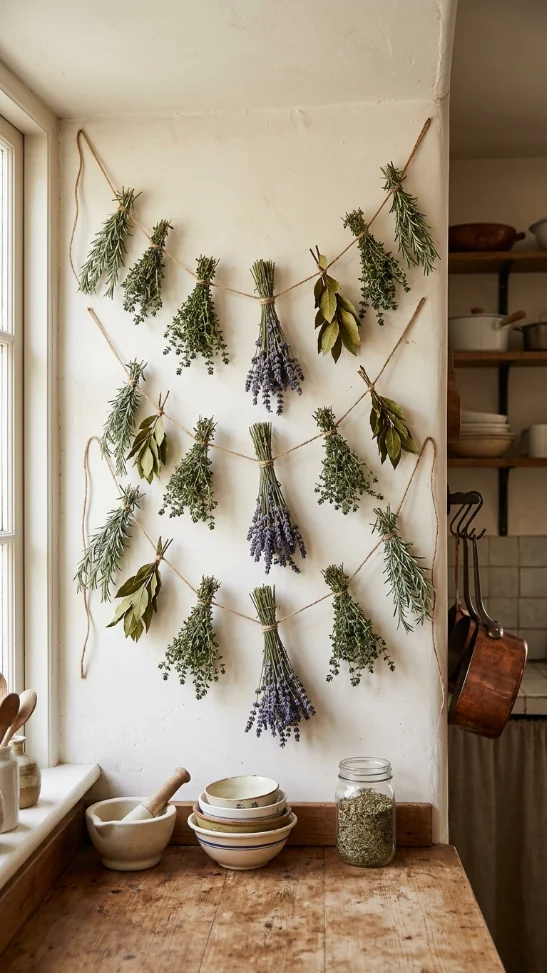 Herb Garland Wall Swag Display